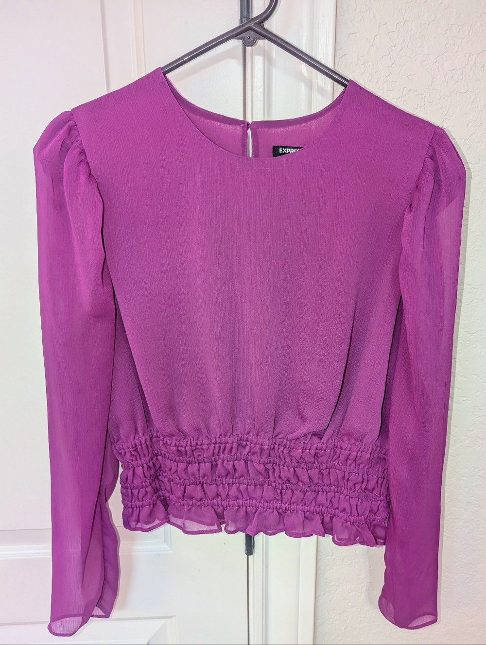 LIKE NEW - Express Smoked Top Purple